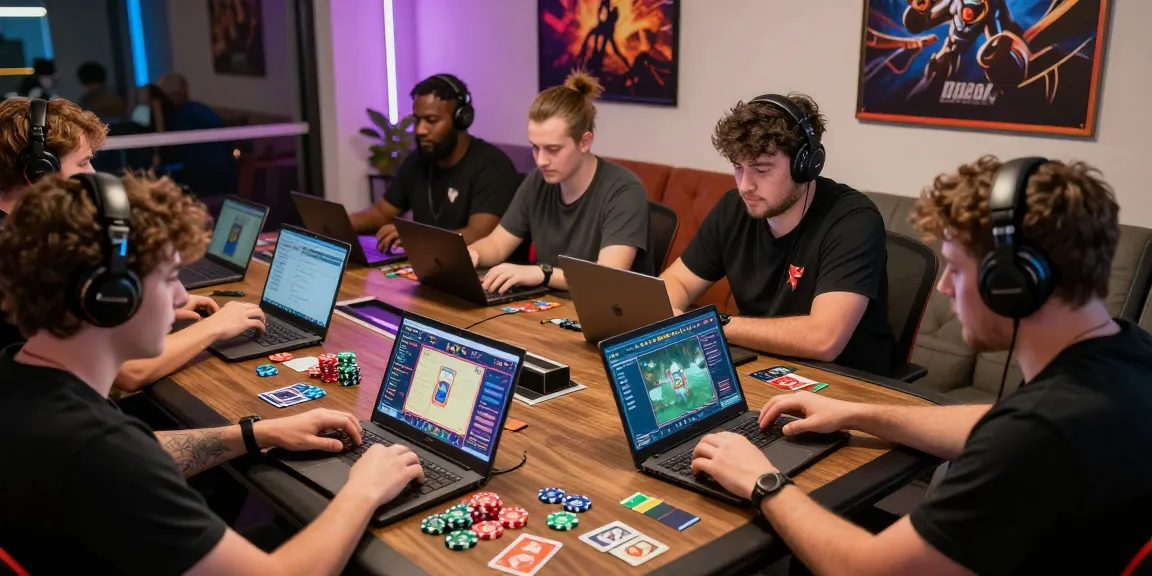 Exciting online gaming scene at https://gemwin.pics/ with players enjoying card games and vibrant setups.