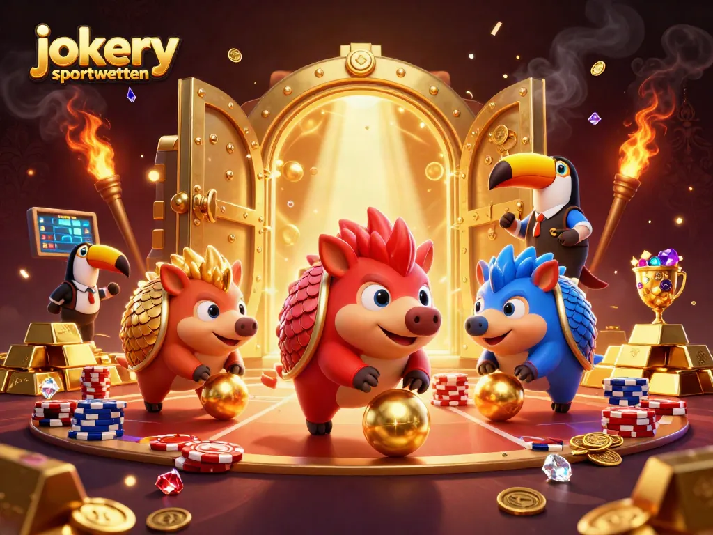 Engage in jokery sportwetten with rival pangolins in an action-packed casino scene.