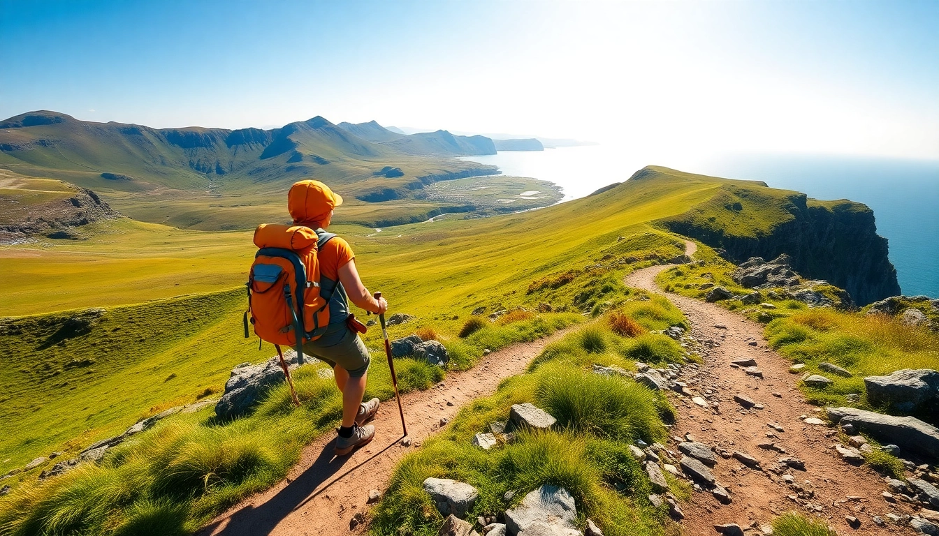 Erleben Sie den Dingle Way Fernwanderweg in seiner vollen Pracht, indem Sie durch die atemberaubende Landschaft wandern.