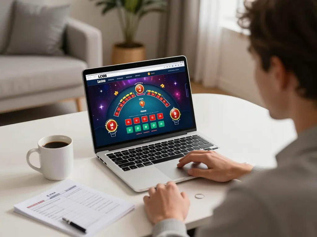 Playing online poker at home using the link vào lc88 on a laptop.