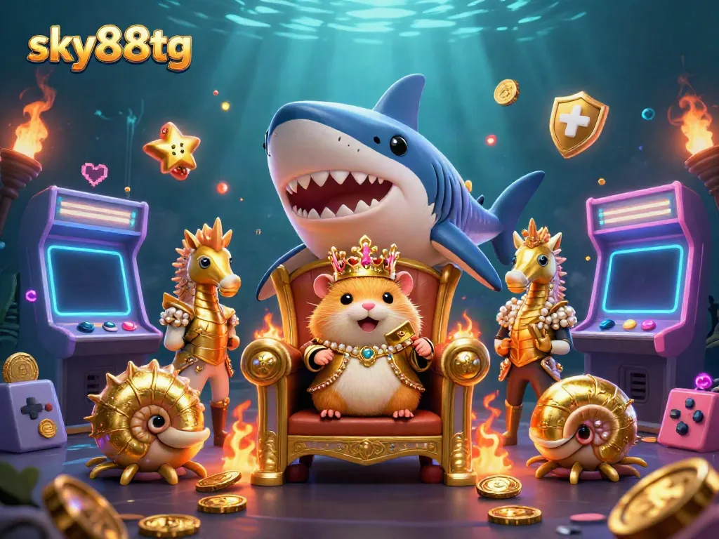 Experience the thrilling world of sky88tg with vibrant 3D casino illustrations featuring gaming elements and engaging characters.