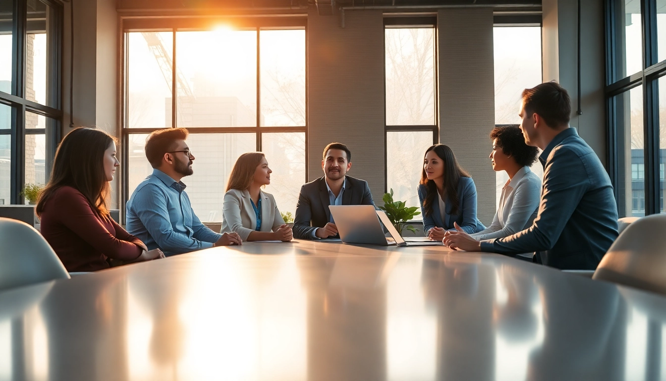 Headhunter Ingenieure beraten in einem modernen, hellen Büro über Talente.