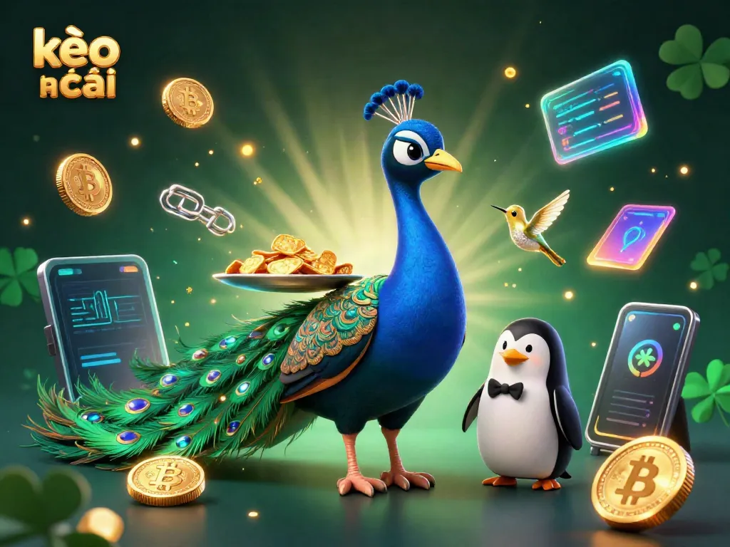 Experience winning strategies with kèo nhà cái in a vibrant peacock-themed casino scene.