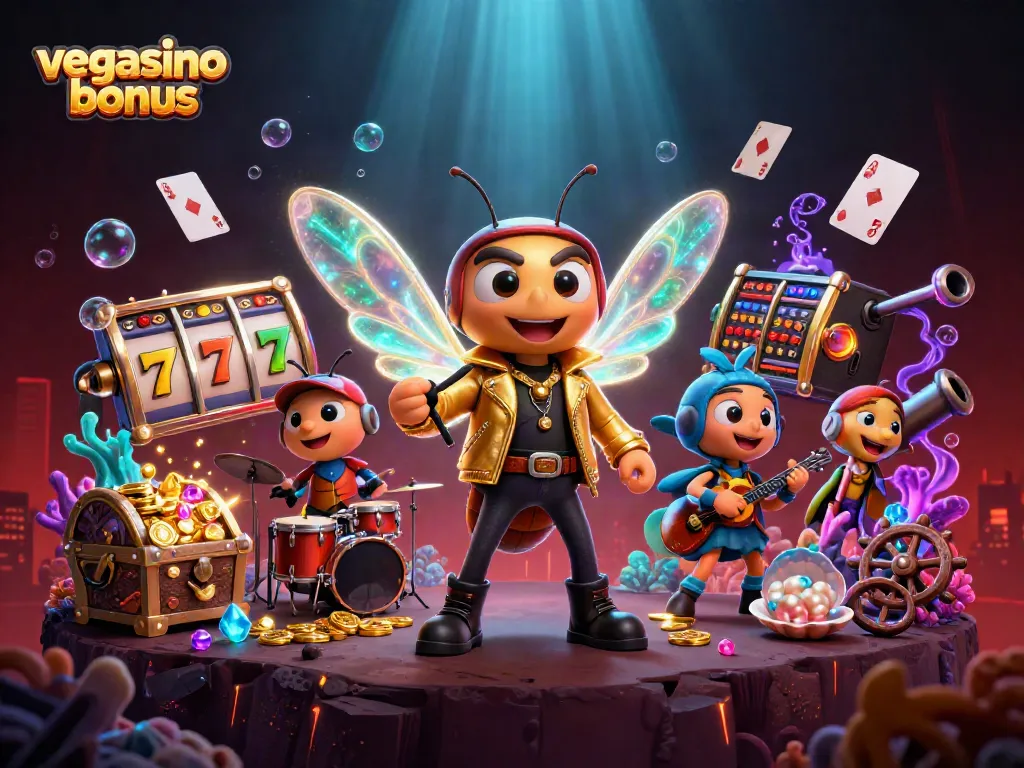 Experience the vegasino bonus through thrilling slot action featuring vibrant cartoon characters